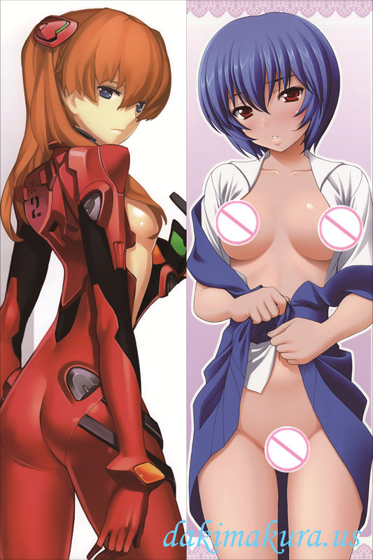 Neon Genesis Evangelion - Rei Ayanami + Asuka Langley Soryu Pillow Cover